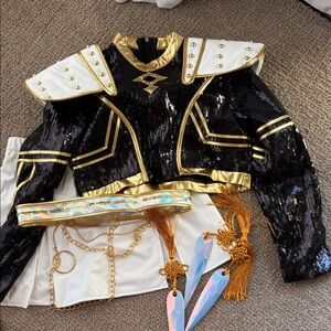 K-pop demon hunters kid costume - Black and Gold Costume